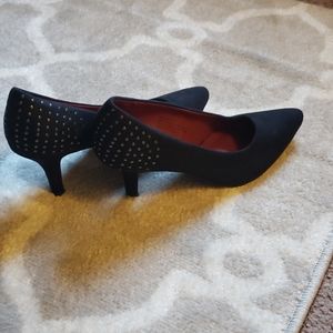 Black studded heels
